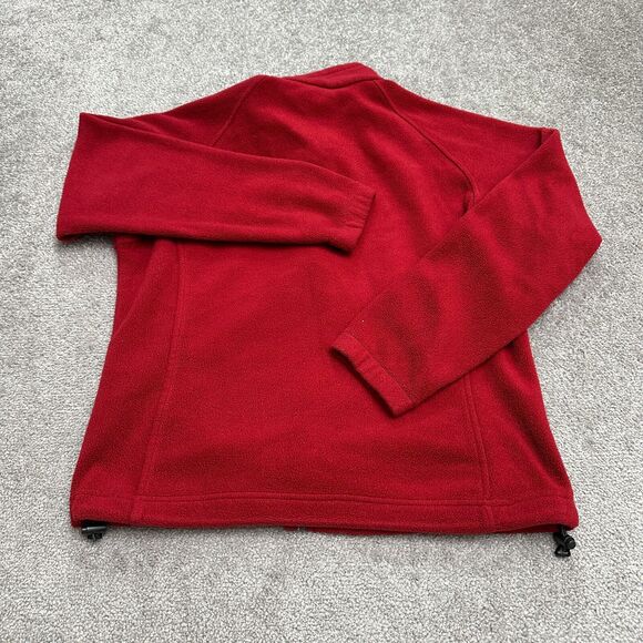 Columbia Benton Springs Fleece Jacket Women Medium Red Full Zip Outdoor Hiking - Picture 1 of 12